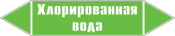 Маркировка трубопровода "хлорированная вода" (пленка, 716х148 мм) - Маркировка трубопроводов - Маркировки трубопроводов "ВОДА" - Магазин охраны труда ohranatruda-shop.ru